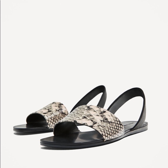 zara snakeskin sandals